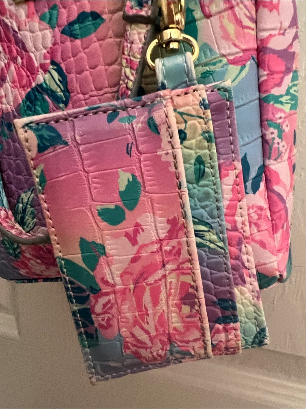 Betsey Johnson Floral Croc Crossbody Bag/Purse - Picture 12 of 16
